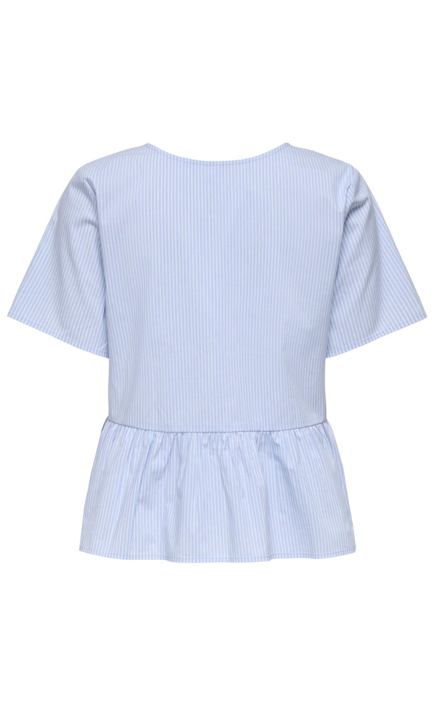 JDY Top - Mio - Cashmere Blue/Small White Stripes