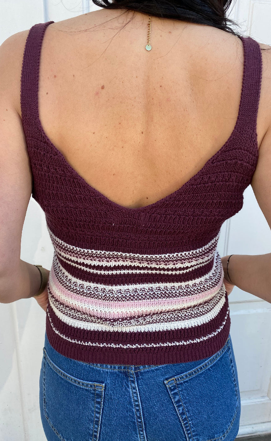 JDY Top - Tropical - Fig/Chalk Pink/Birch