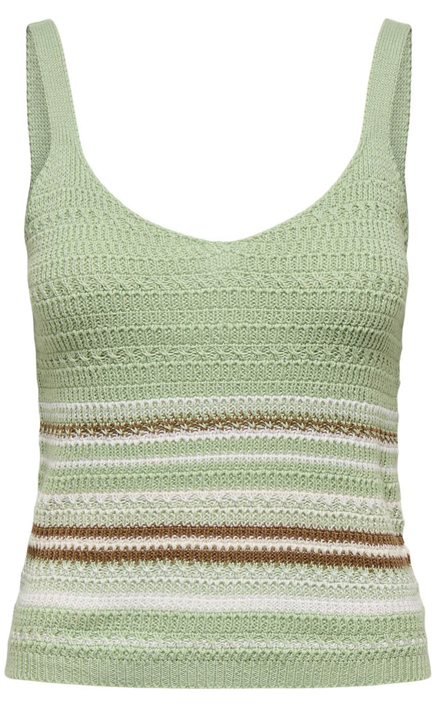 JDY Top - Tropical - Smoke Green/Toasted Coconut/Birch