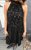 Say INA Copenhagen Kjole - Janessa Halterneck - Black Sequin