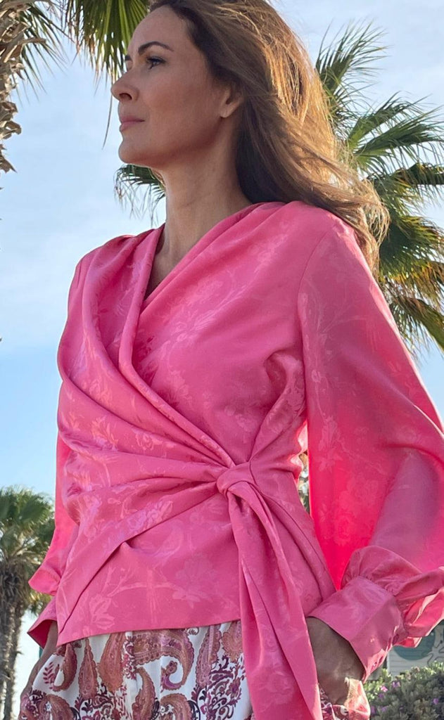 Karmamia Copenhagen Bluse - Ines - Provence Jacquard Pink