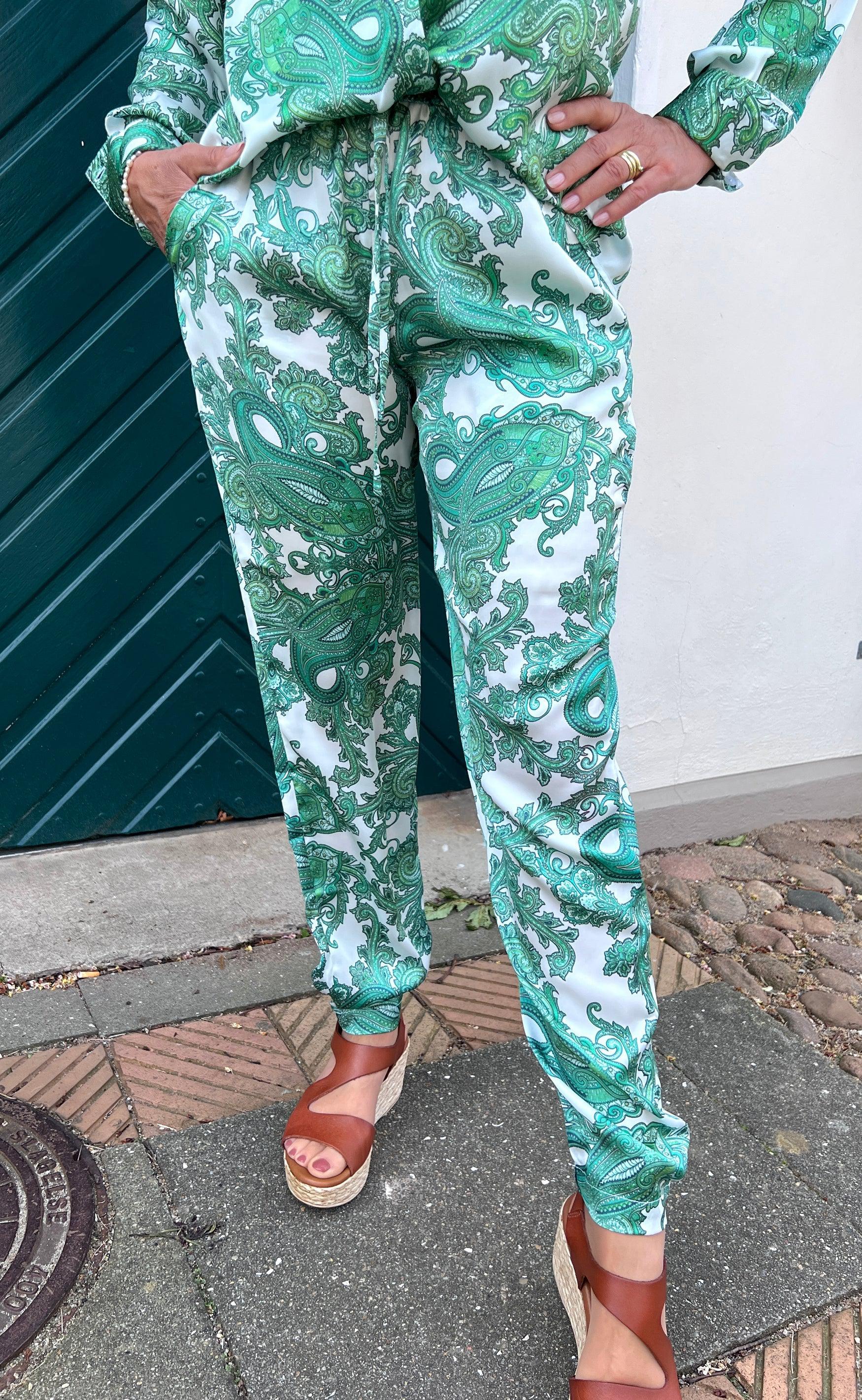 Karmamia Copenhagen Bukser - Cora - Paisley Green