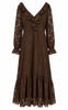 Say INA Copenhagen Kjole - Luna Elegance - Dark Brown Flower