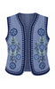 Say INA Copenhagen Vest - Abella - Light Blue w. Flower Embroidery