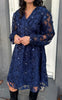 Say INA Copenhagen Kjole - Malina Wrap - Navy Blue Flower