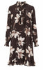 Say INA Copenhagen Kjole - Pia - Dark Brown W. Flowers