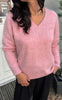 Say INA Copenhagen Strik - Riley V-Neck - Light Pink