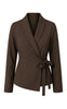 Say INA Copenhagen Bluse - Kaja Wrap - Brown W. Glitter Stripes