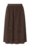 Say INA Copenhagen Nederdel - Johanna Embroidery - Dark Brown