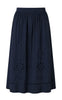Say INA Copenhagen Nederdel - Johanna Embroidery - Navy Blue