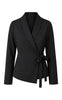 Say INA Copenhagen Bluse - Kaja Wrap - Black W. Glitter Stripes