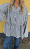 Say INA Copenhagen SKjorte - Channie - Navy / White Striped