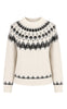 Say INA Copenhagen Strik - Winka - Cream/Grey Pattern
