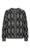 Say INA Copenhagen Cardigan - Edeline - Dark Grey / Black Harlekin