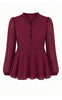 Say INA Copenhagen Bluse - Annabell - Bordeaux w. Black Dots