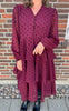 Say INA Copenhagen Kjole - Annabell - Bordeaux w. Black Dots