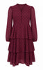 Say INA Copenhagen Kjole - Annabell - Bordeaux w. Black Dots