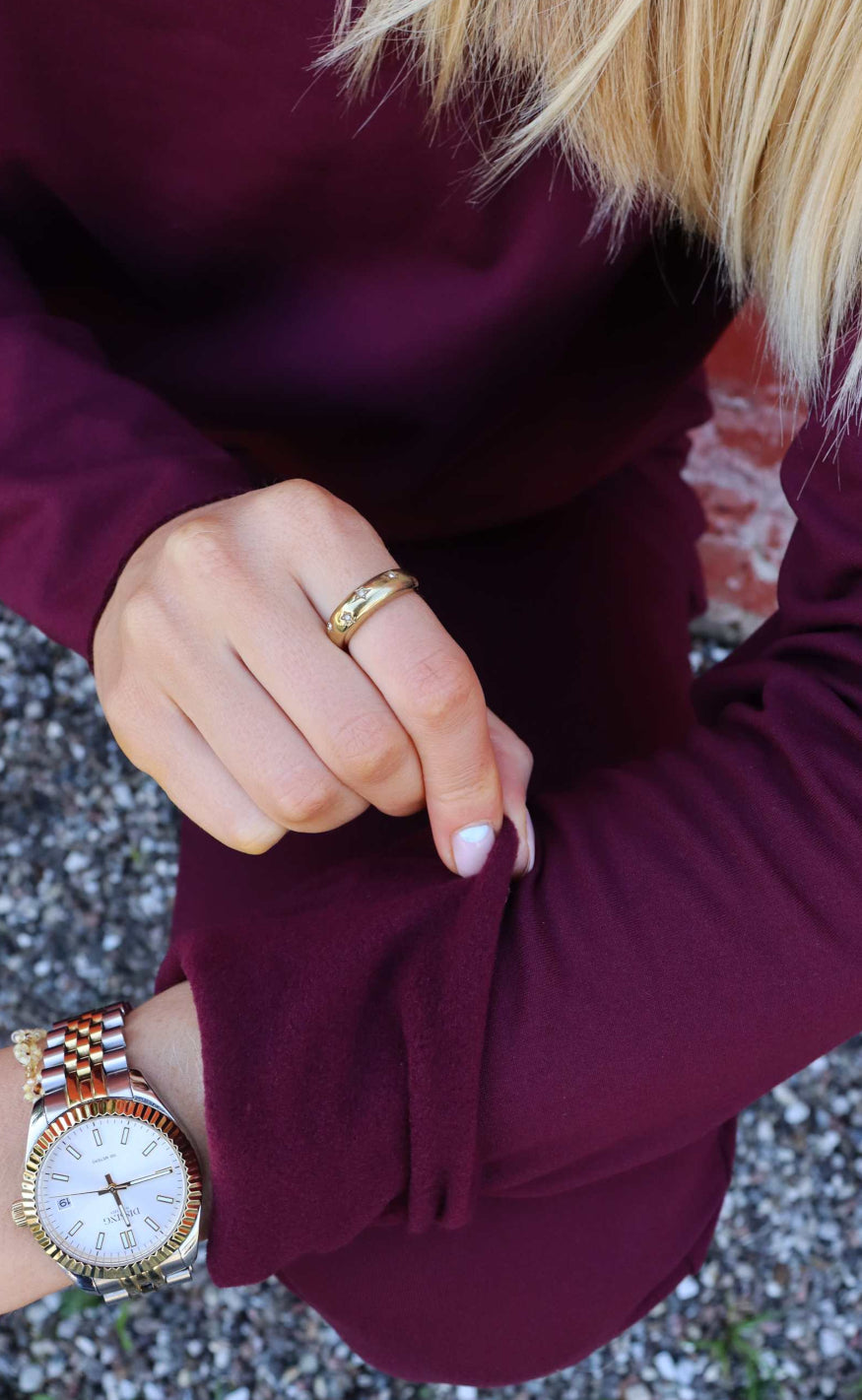 Liberte Bluse - Alma Fleece - Bordeaux