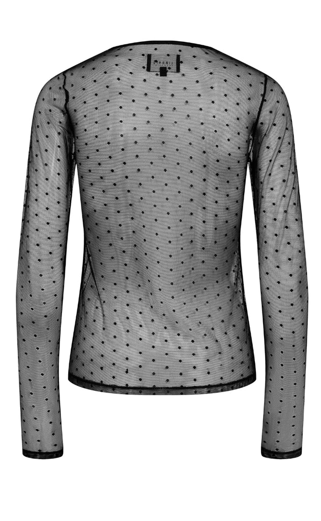 Liberte Bluse - Isa Ls Lace - Black Dot