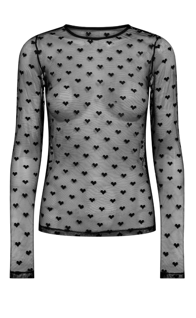 Liberte Bluse - Isa Ls Lace - Black Heart