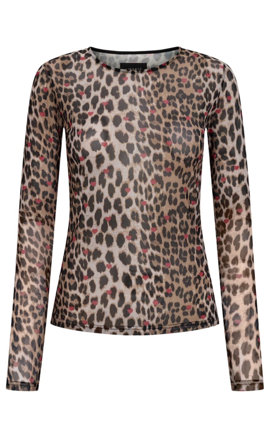 Liberte Bluse - Mesh - Lux Leo Red Heart