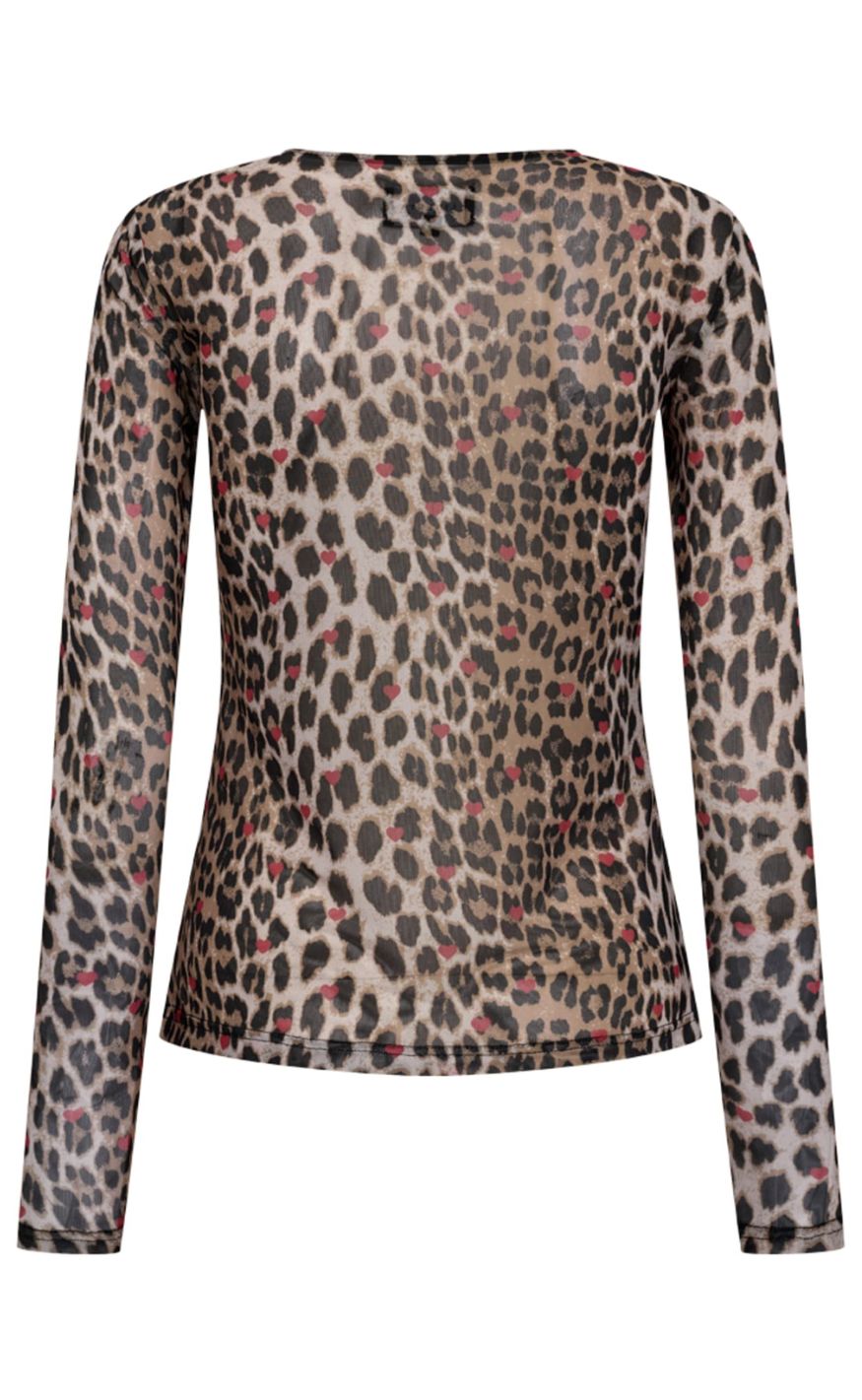 Liberte Bluse - Mesh - Lux Leo Red Heart