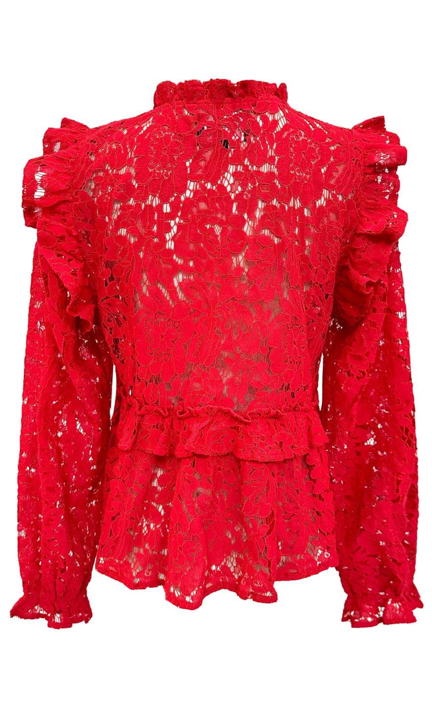 Liberte Bluse - Nartina LS Tie - Red