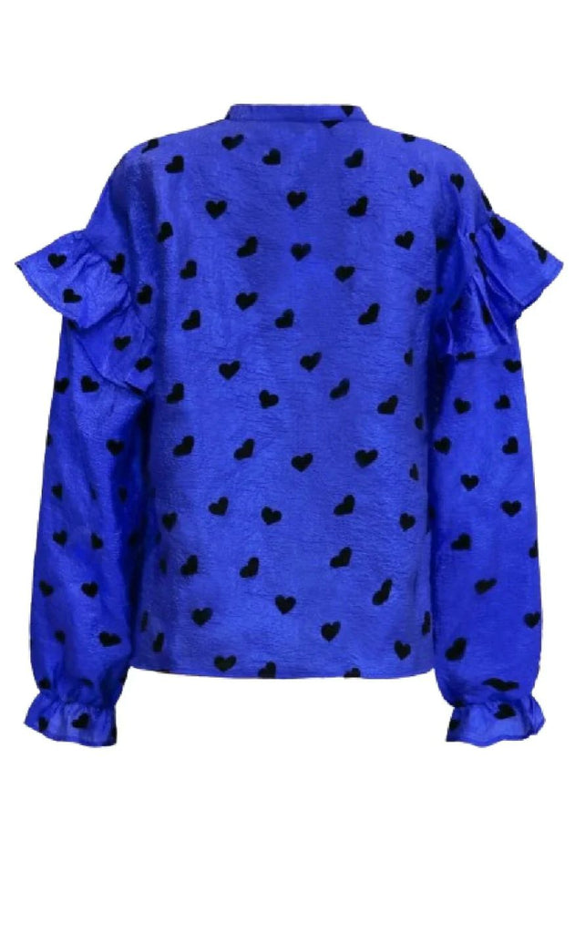 Liberte Bluse - Tia Frill - Cobolt Blue Black Heart