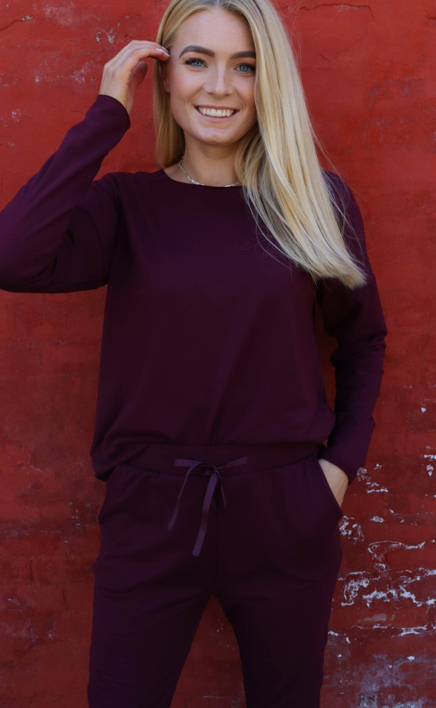 Liberte Bukser - Alma Fleece - Bordeaux