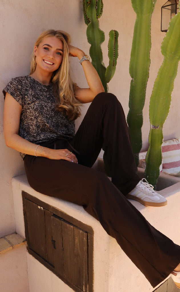 Liberte Bukser - Alma Wide - Mocca