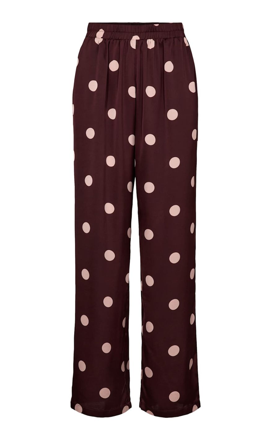 Liberte Bukser - Dotti - Plum Rose Big Dot