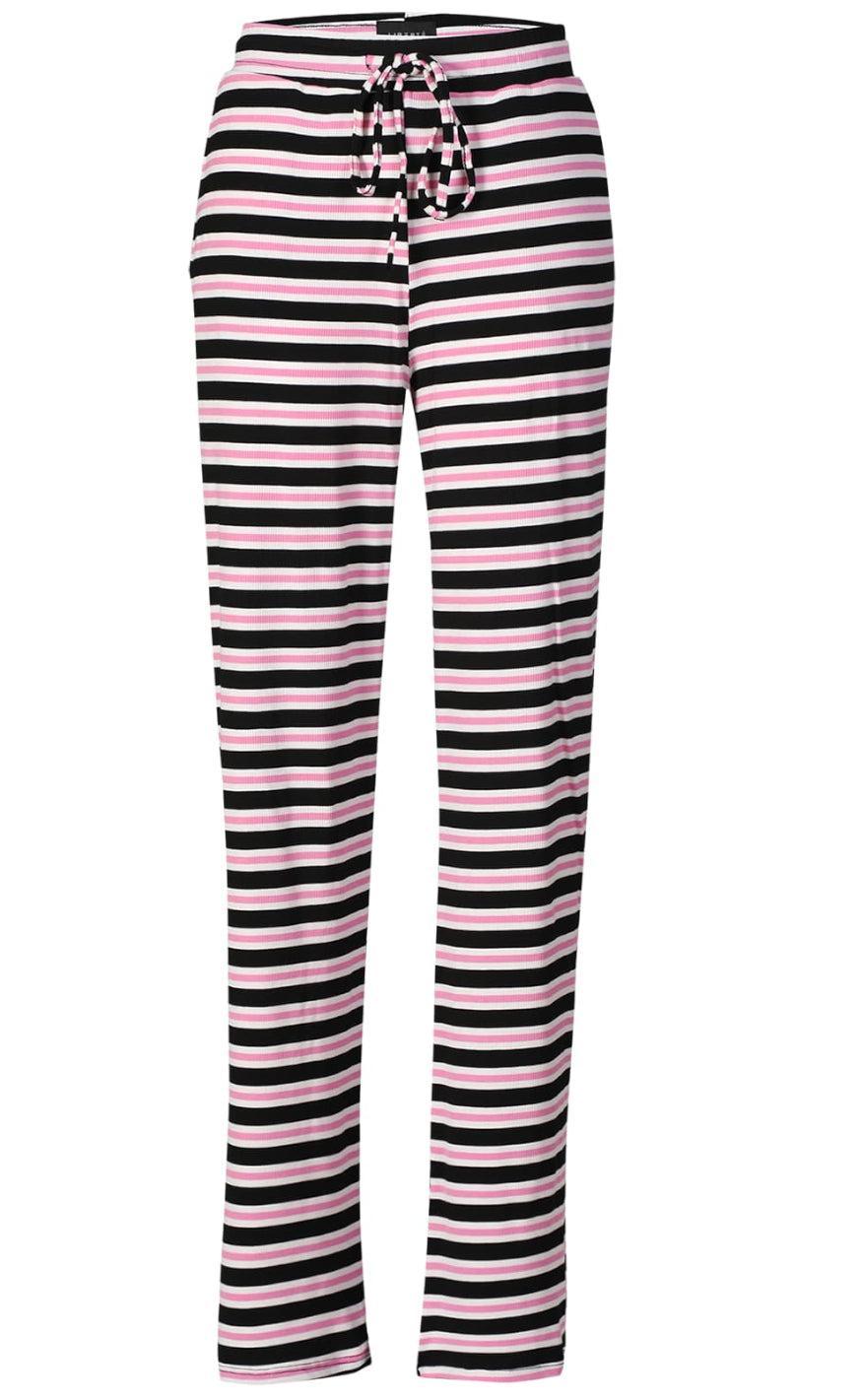 Liberte Bukser - Natalia - Black Bubblegum/White Stripe