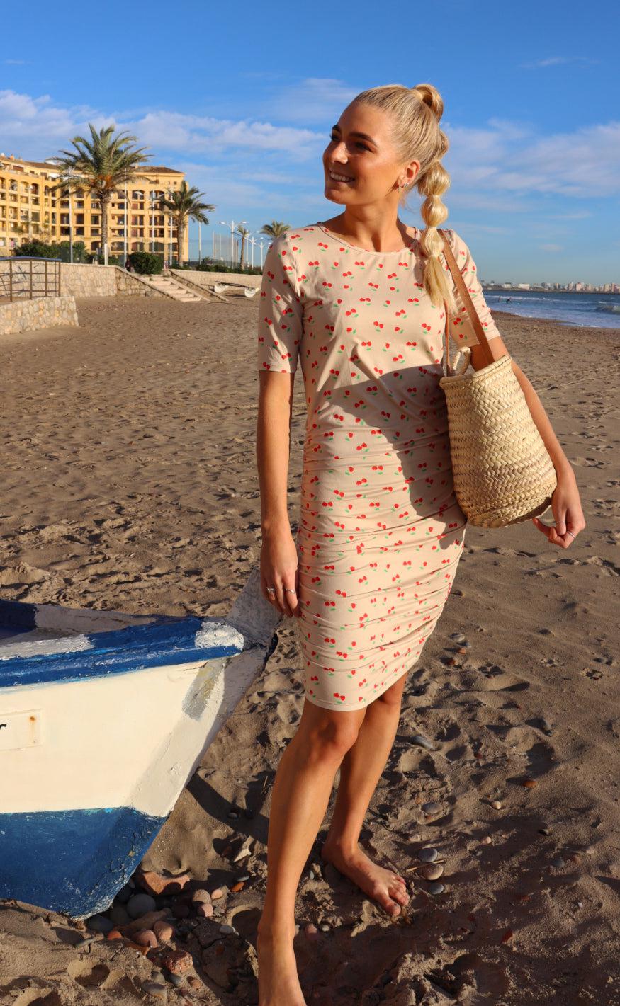 Liberte Kjole - Alma - Sand Heart Cherry