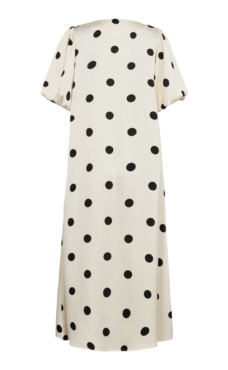 Liberté Kjole - Dotti - Creme Black Dot