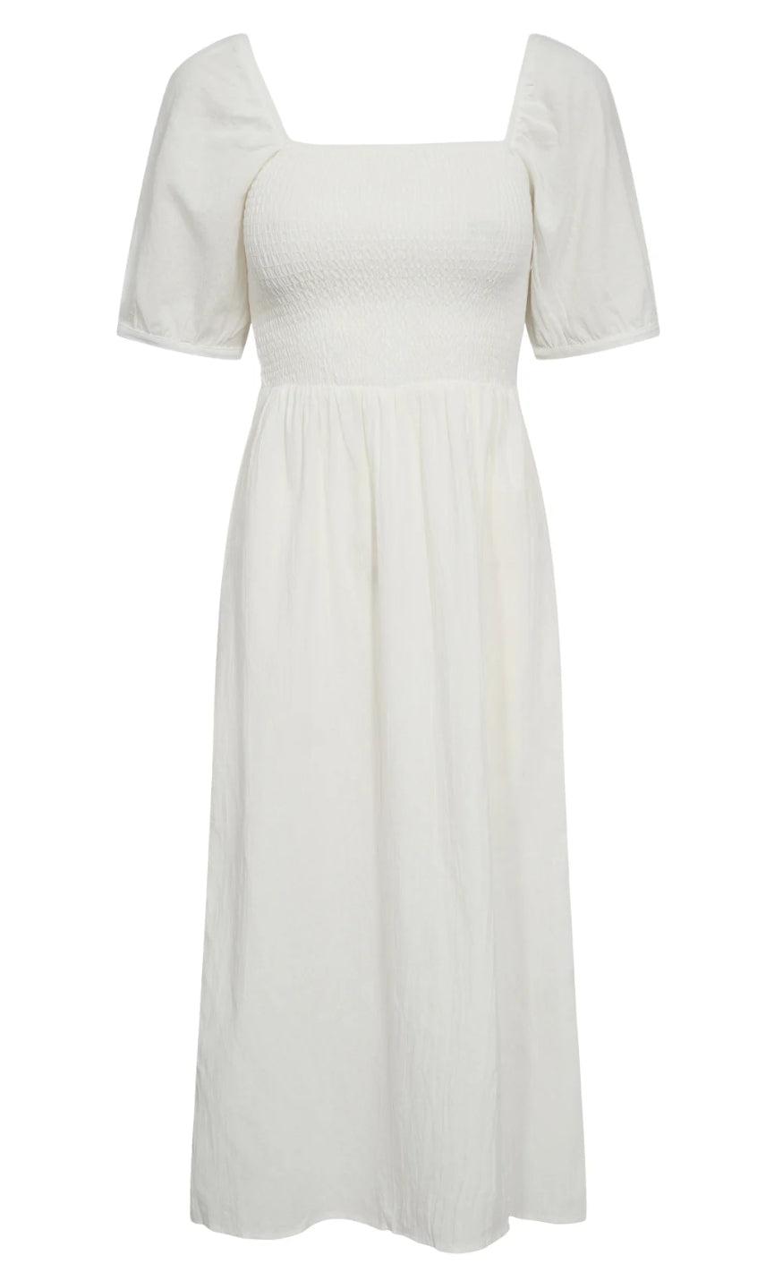 Liberte Kjole - Line - White