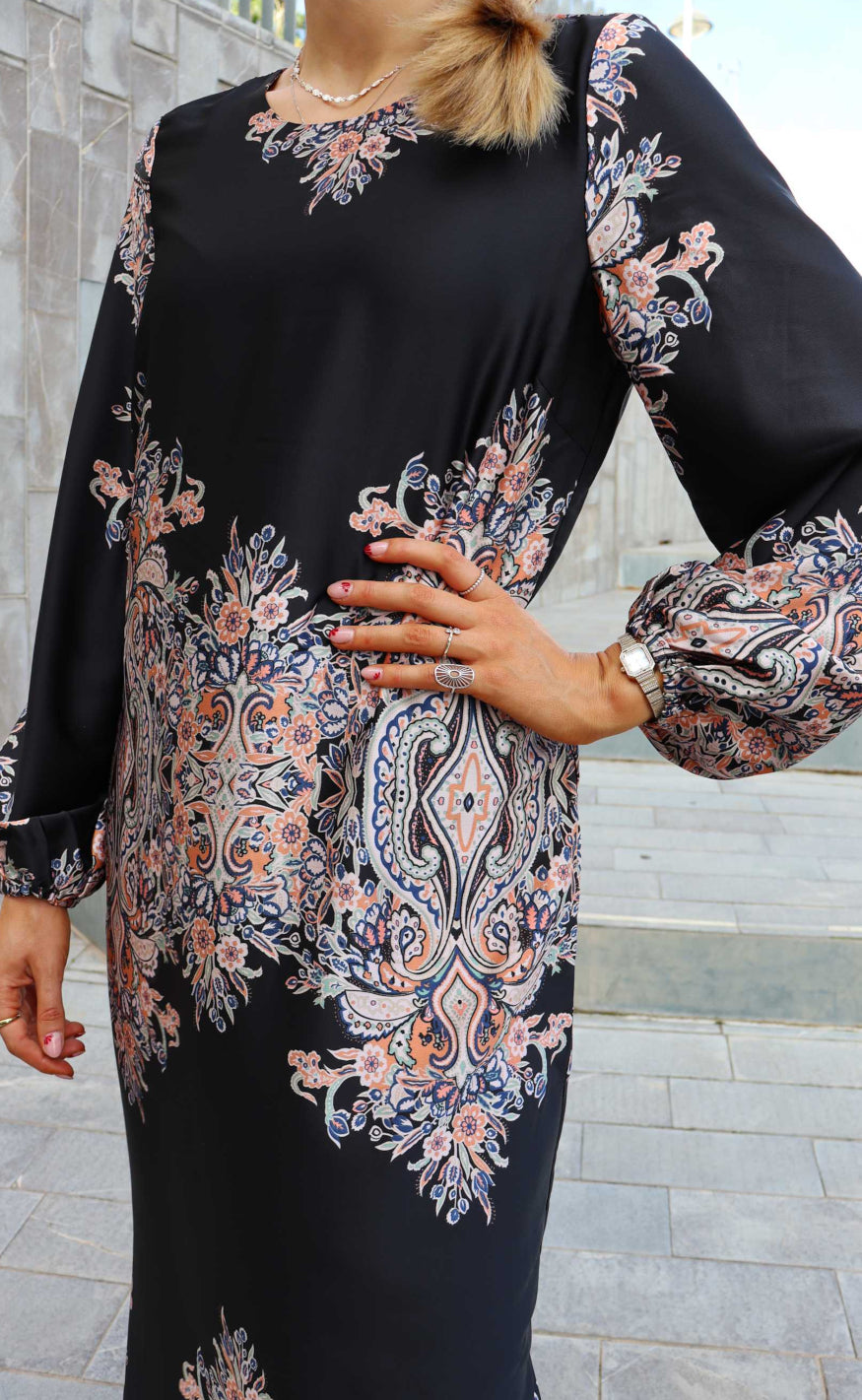 Liberte Kjole - Wennise - Black Paisley