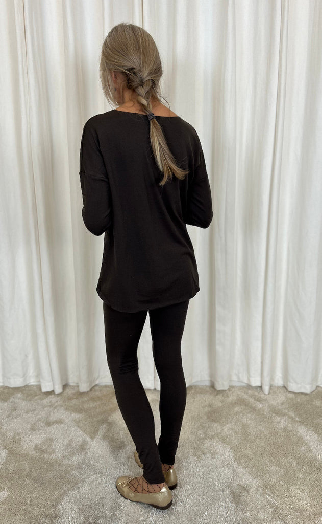 Liberte Leggings - Alma Fleece - Dark Chocolate