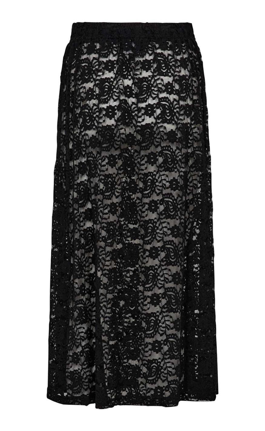 Liberte Nederdel - Lacy Long - Black