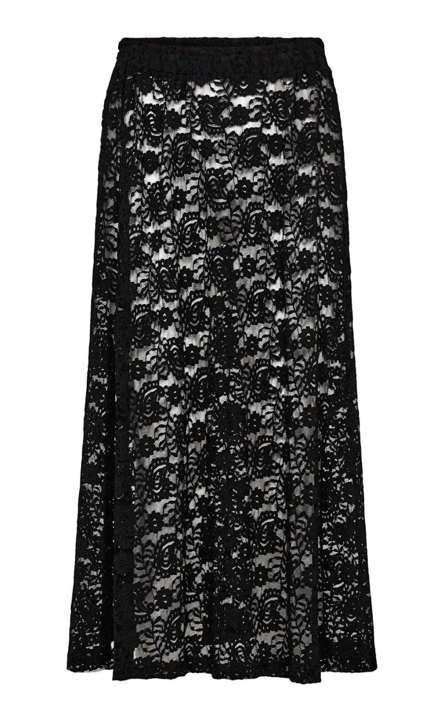 Liberte Nederdel - Lacy Long - Black