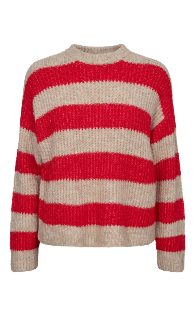 Liberte Pullover - Fro - Flamingo Red Creme Stripe