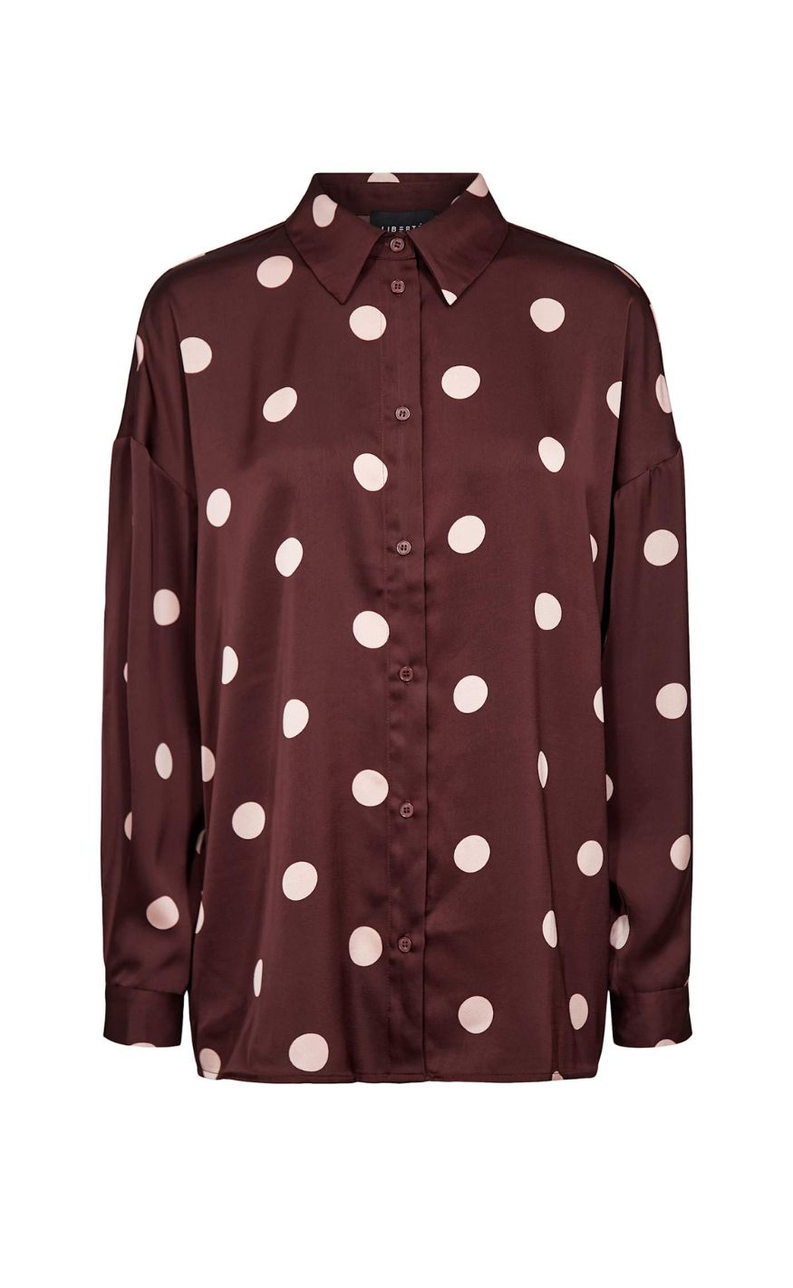 Liberte Skjorte - Dotti - Plum Rose Big Dot