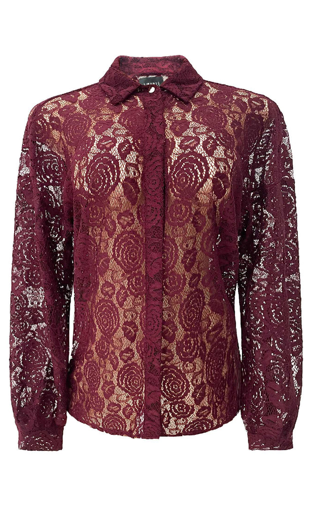Liberte Skjorte - Lacy - Bordeaux Lace