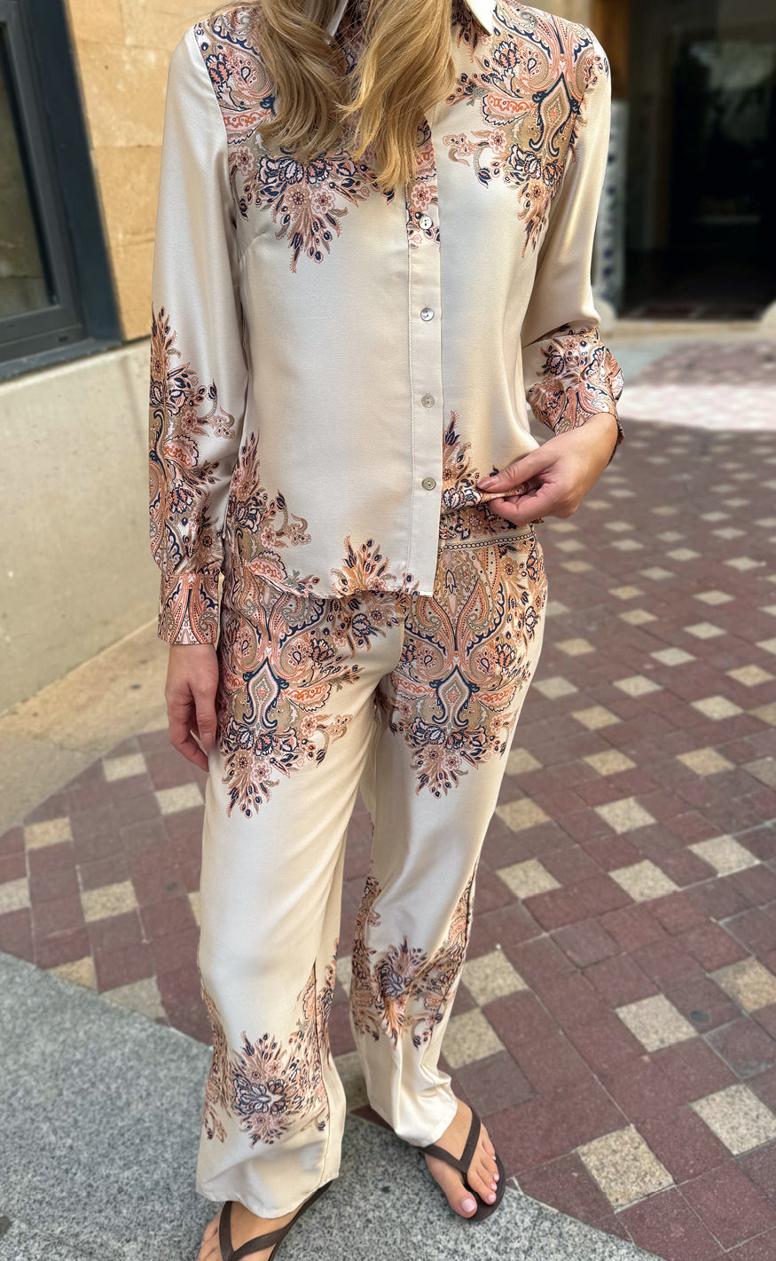 Liberte Skjorte - Wennise - Creme Paisley