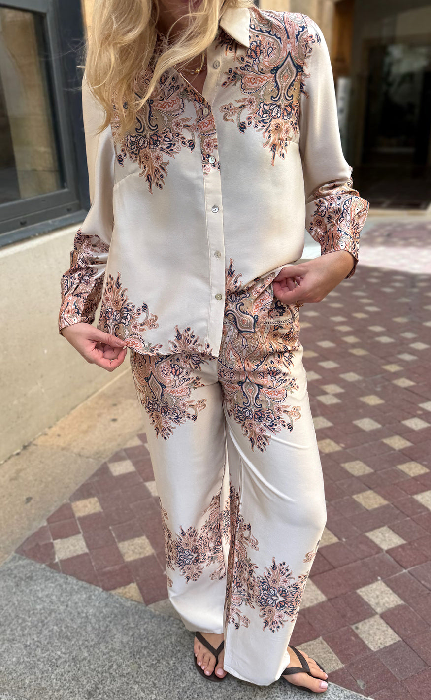 Liberte Skjorte - Wennise - Creme Paisley