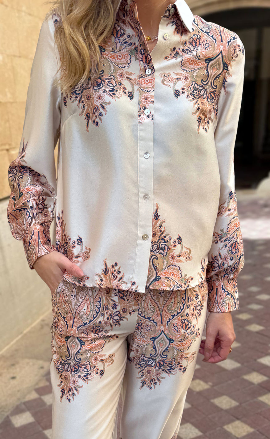 Liberte Skjorte - Wennise - Creme Paisley
