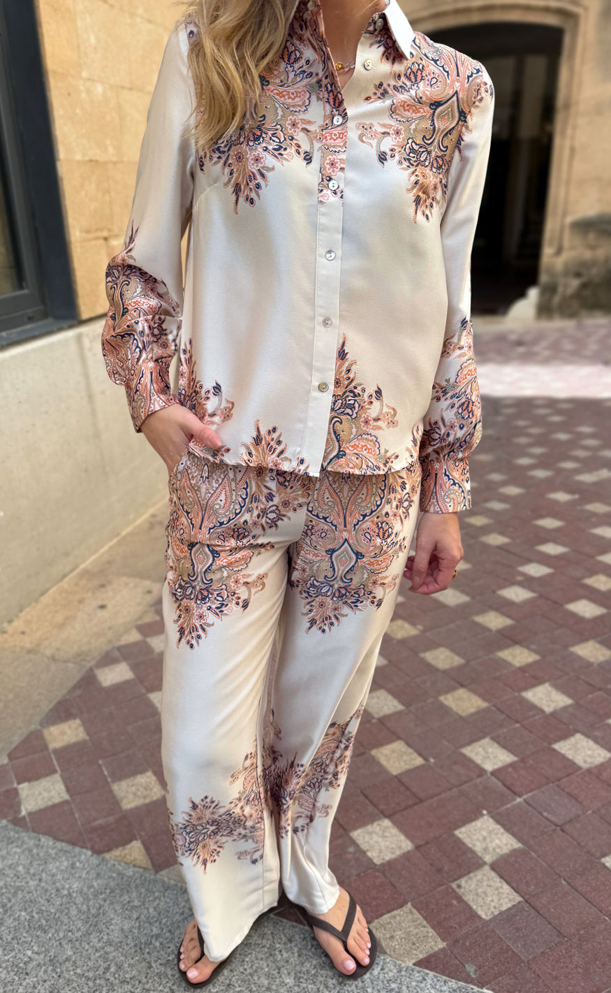 Liberte Skjorte - Wennise - Creme Paisley