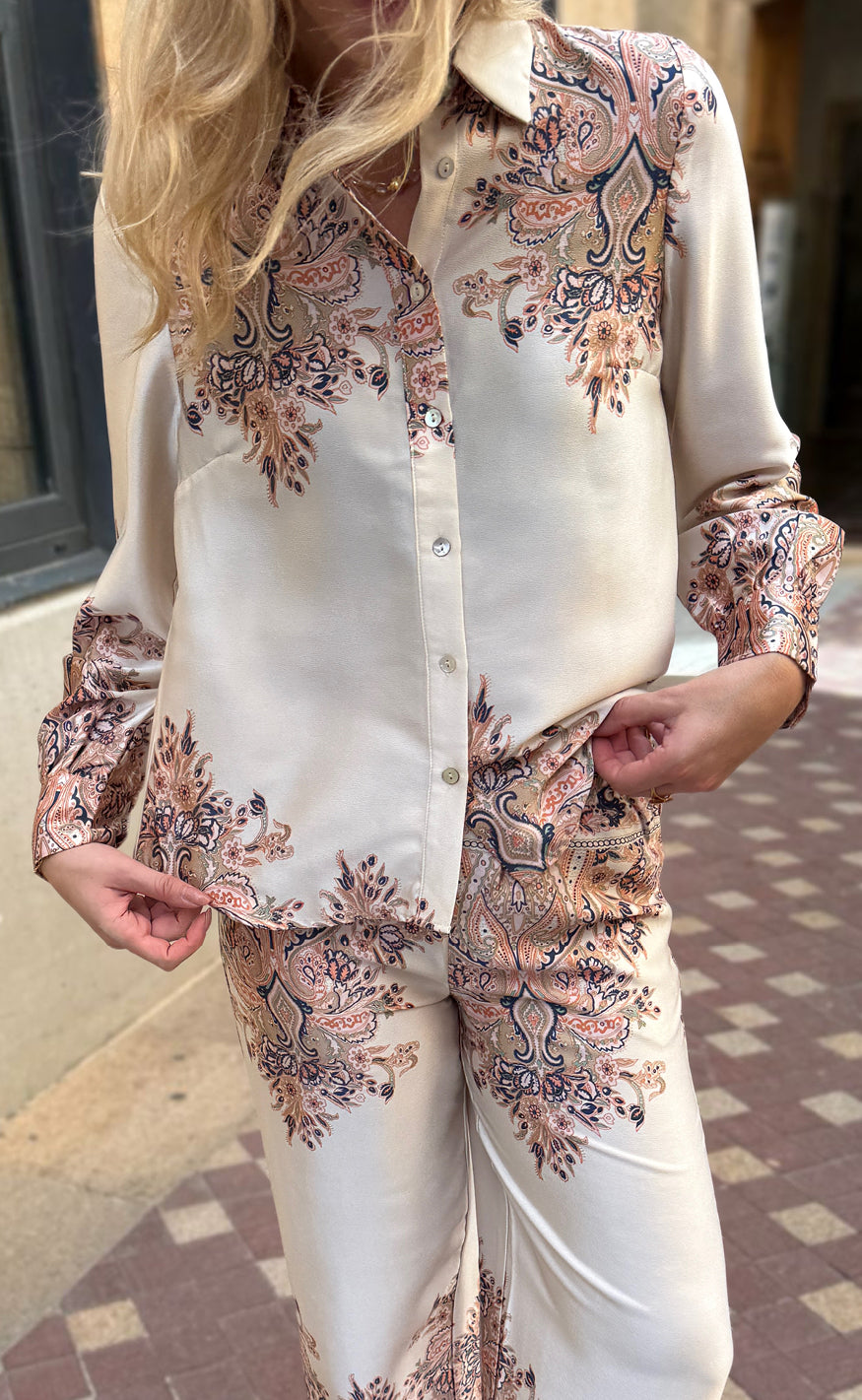 Liberte Skjorte - Wennise - Creme Paisley