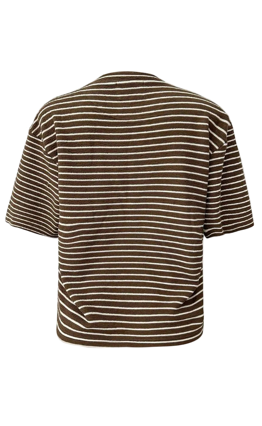 Liberte T-Shirt - Sus - Brown Creme Stripe
