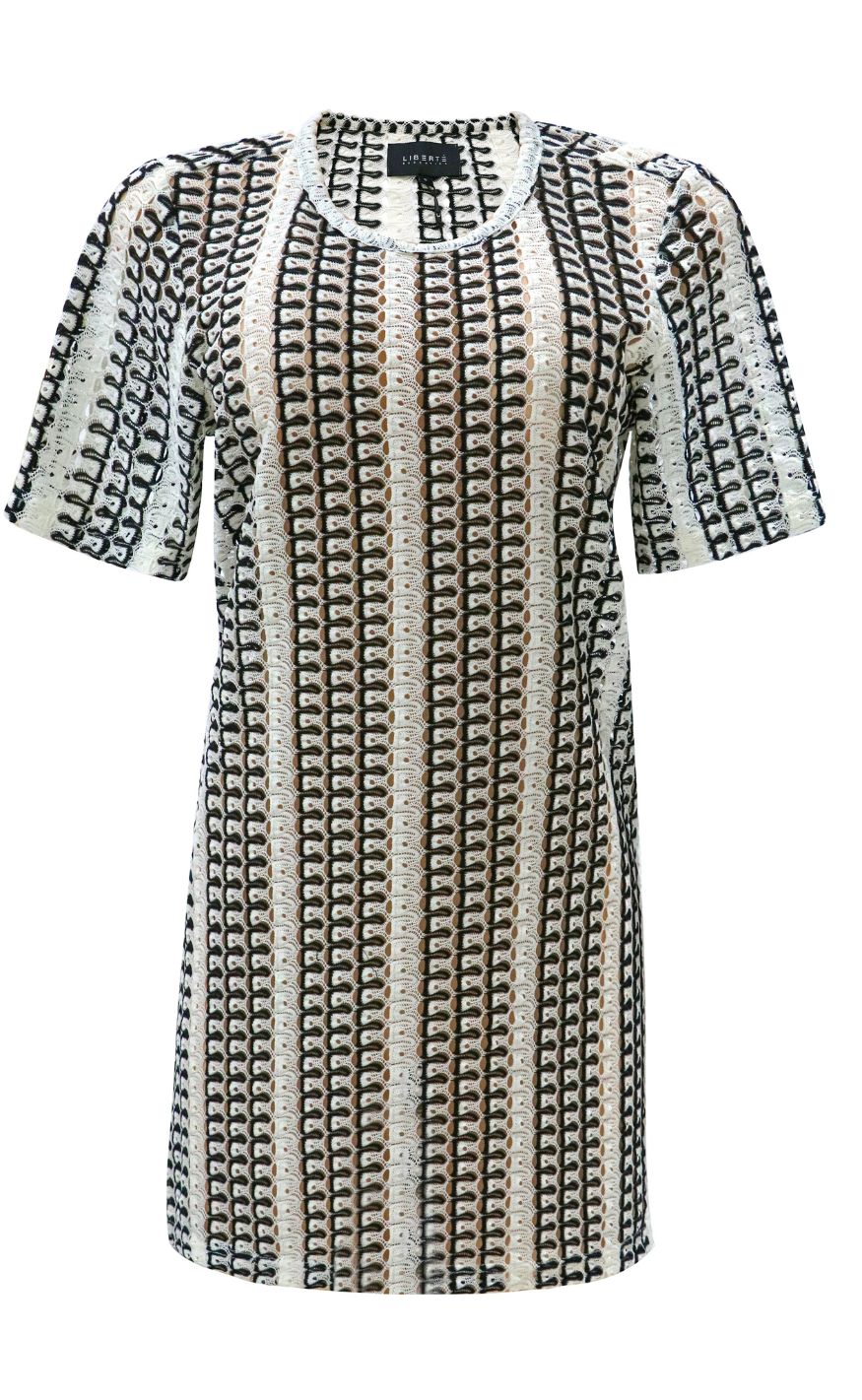Liberté T-shirt - Croc Long - Black Creme Stripe