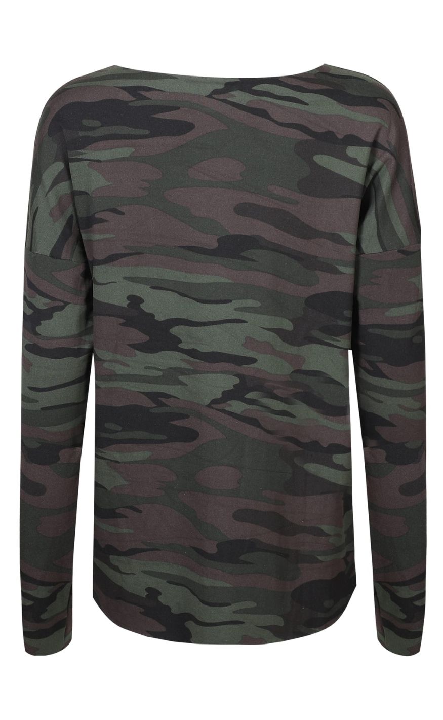 Liberte Top - Alma Fleece - Dusty Camo Dark Brown